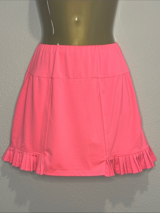 Tail Dresses & Skirts - TAIL Women’s Neon Coral Pleated Hem Tennis Skirt w/hidden shorts, Size S, EUC